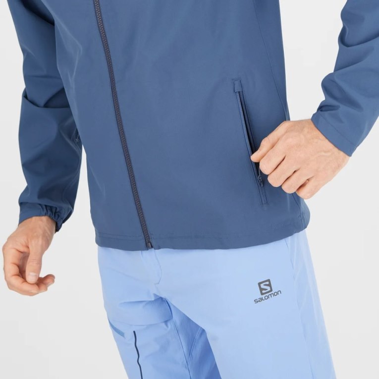 Salomon Essential Nepremokave 2.5 L Škrupinové Bundy Panske Námornícka Modrá | SK 5PAJRK